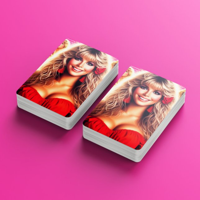 80s Retrowave Woman Poker Cards (Creator Uploaded)