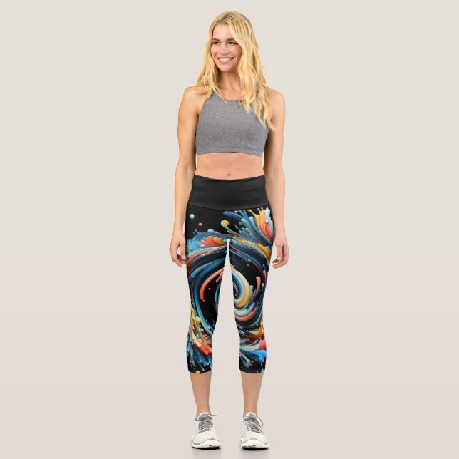 80's Revival  Capri Leggings (Front)