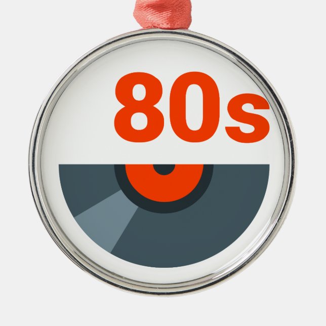 80s Rock 1980s Music Record Metal Ornament (Front)