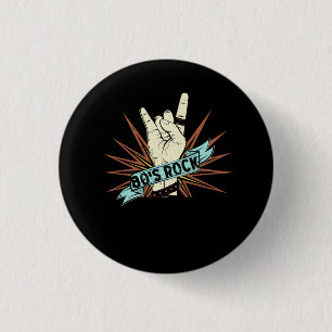 80s Rock Band 80's rock and roll Music Lover Rockb Button