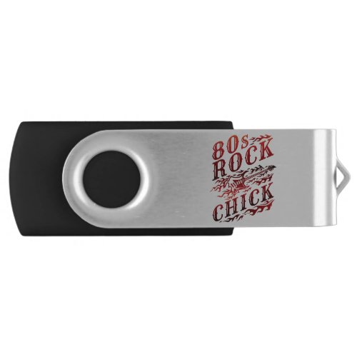 80s Rock Chick Eighties Music Flash Drive