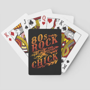 80s Rock Chick Music Lover Women Poker Cards