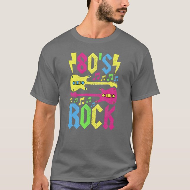 80s Rock Concert Outfit 1980s Fashion 80s Band fri T-Shirt (Front)
