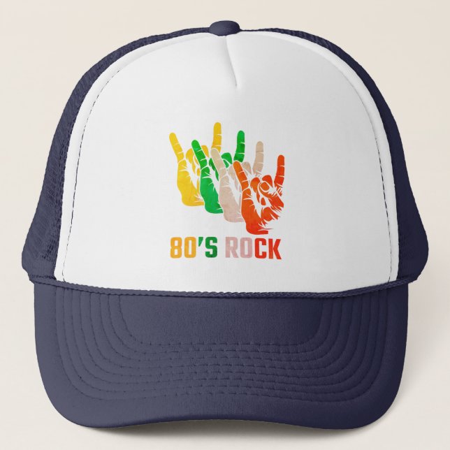 80's Rock! Retro Trucker Hat (Front)