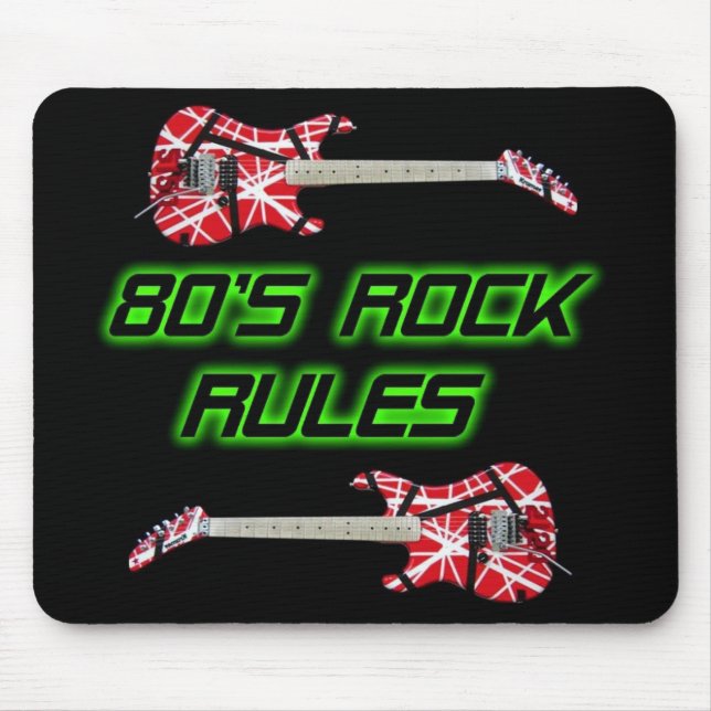 80's Rock Rules Mousepad (Front)