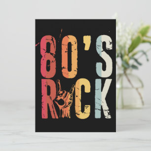 80's Rock Vintage Retro Music Band Invitation