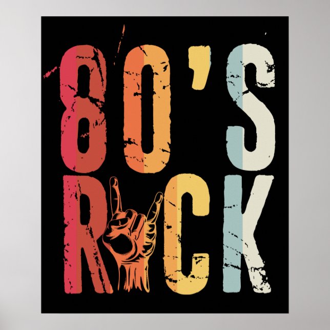 80's Rock Vintage Retro Music Band Poster (Front)