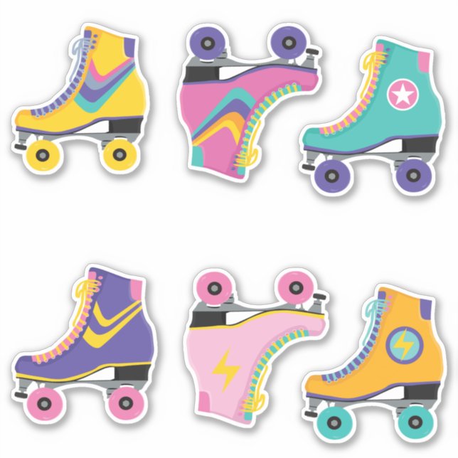 80s Roller Skates Sticker (Front)