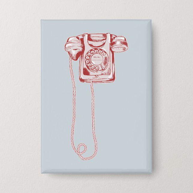 80s rotary dial telephone button (Front)