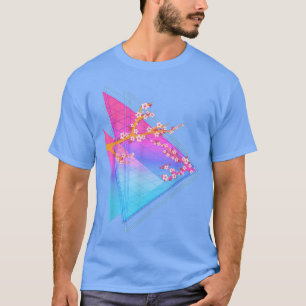 80s Sakura Japan Flower Vaporwave Synthwave Cherry T-Shirt
