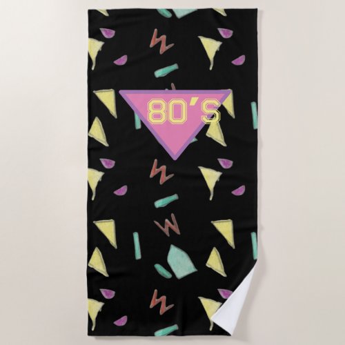 80s Style Beach Towel