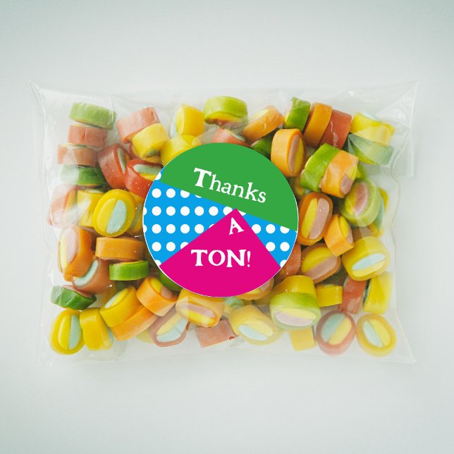 80s style bold shapes and colors classic round sticker (Creator Uploaded)