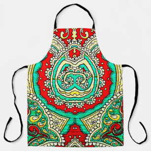 80s style, bright, neon, beautiful, psychedelic ar apron