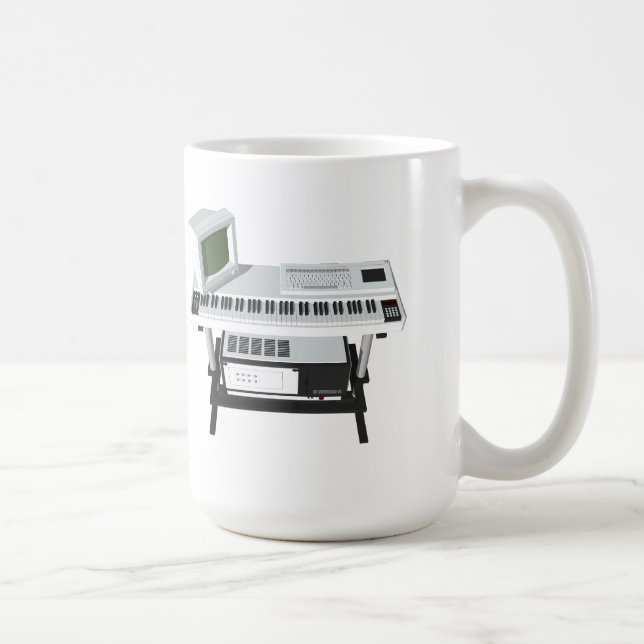 80's Style Sampler Keyboard: 3D Model: Coffee Mug (Right)