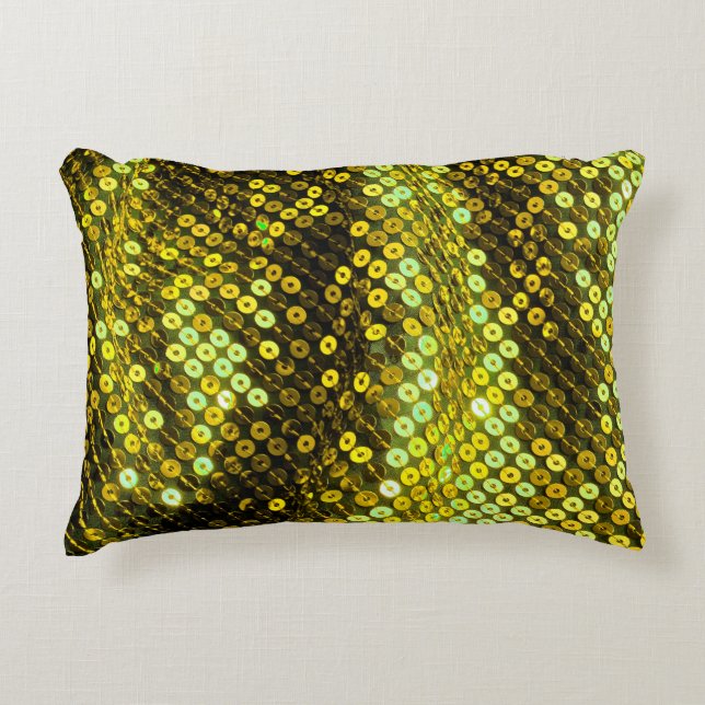 80s style sequined textile closeup. accent pillow (Front)