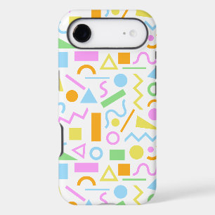 80s Style Shape Pattern Color on White iPhone 17 Air Case