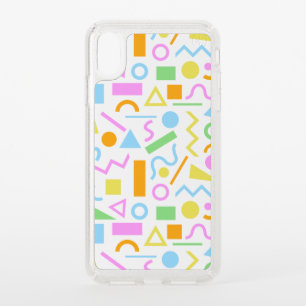 80s Style Shape Pattern Color on White Speck iPhone XS Max Case