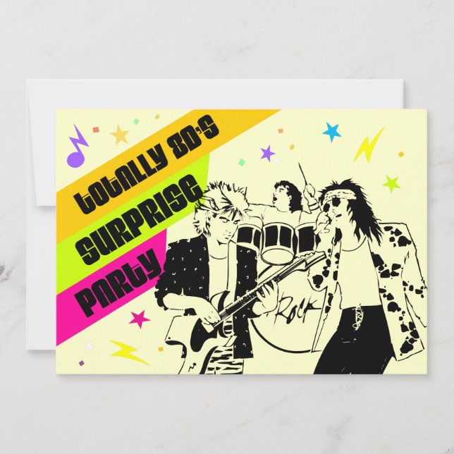 80's Surprise Party Invitation (Front)