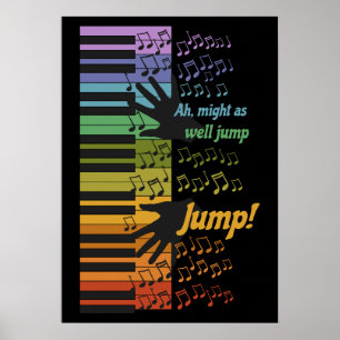 80s Synth Jump – Colorful Keyboard Music Poster