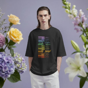 80s Synth Jump – Colorful Keyboard Music T-Shirt