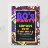 80's Themed Birthday Invitation (Front)