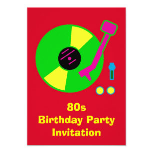 back to the 80s invitations zazzle