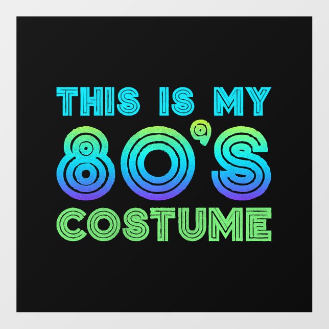 80s This Is My 80s Costume Floor Decals (Front)