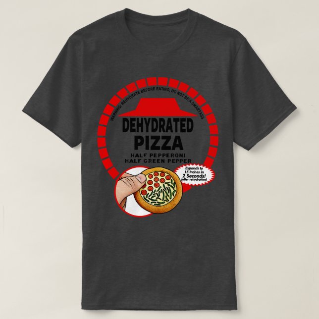 80s Time Travel Retro Scifi Futuristic Pizza T-Shirt (Design Front)