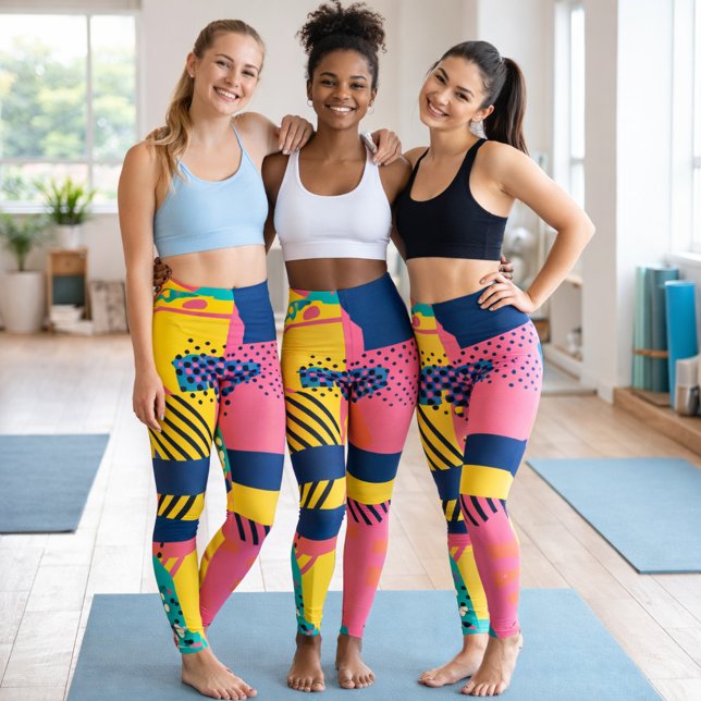 80s Trend Colorful  Leggings (Creator Uploaded)