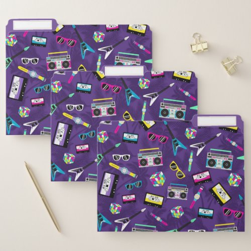 80s Trend Purple File Folder