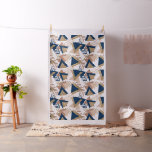 80s Trendy Abstract | Navy and Rose Gold Pattern Fabric