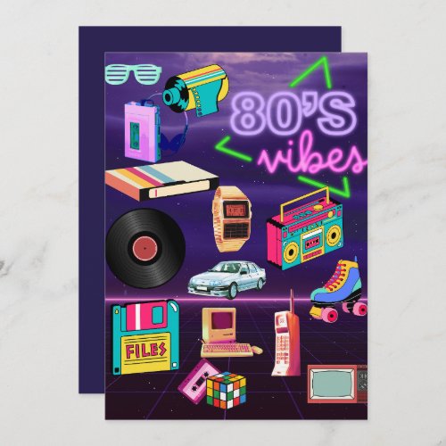 80s Vibe Greeting Card