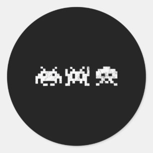 80s Video Game Vintage Retro Arcade Nostalgia Game Classic Round Sticker