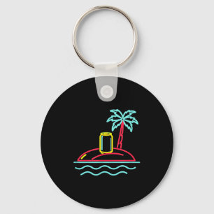 80s vintage beer retro sign style miami hawaii keychain