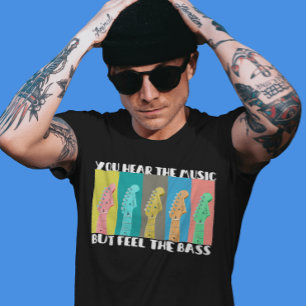 80s vintage music bass Guitar love T-Shirt