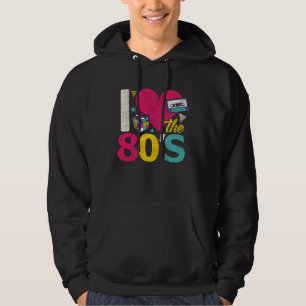 80s Vintage Retro 1980s Men Women Party Clothes Hoodie