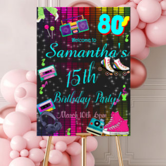 80's Welcome, Back to the 80's, Any Age,  Foam Board