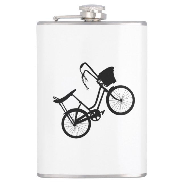 80's Wheelie (Black) Flask (Front)