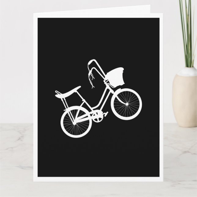 80's Wheelie (White) Folded Greeting Card (Front)