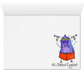 80'S Workout Eggplant Blank Cards (Inside Horizontal (Bottom))