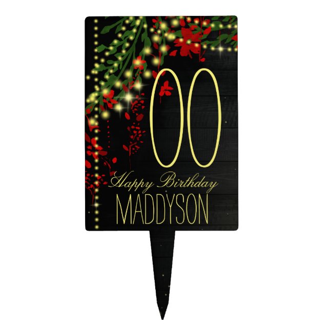 80th 85th 90th 91st 92nd 97th 98th 99th Birthday Cake Topper (Front)