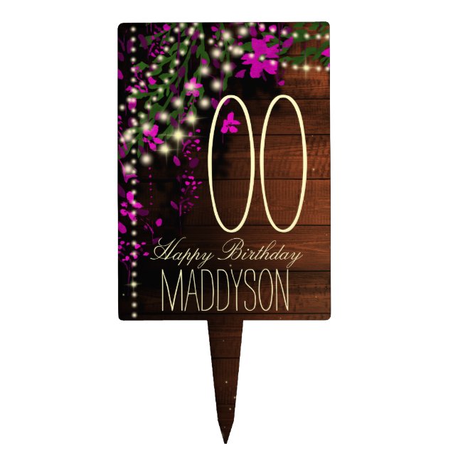 80th 85th 90th 91st 92nd 97th 98th 99th Birthday Cake Topper (Front)