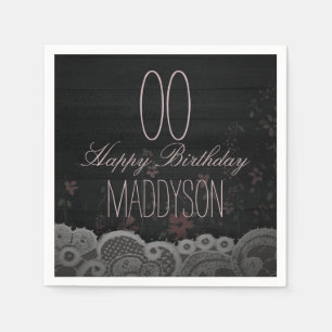 80th 85th 90th 91st 92nd 97th 98th 99th Birthday Paper Napkins