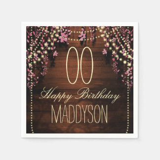 80th 85th 90th 91st 92nd 97th 98th 99th Birthday Paper Napkins