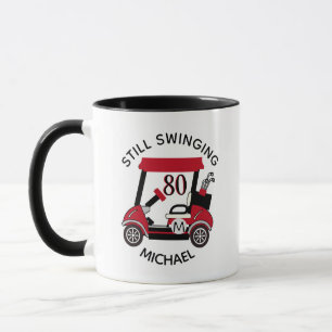 80TH (any age) Birthday Custom Cart Monogram Name  Mug