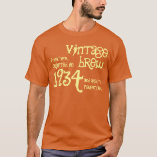 80th Birthday 1934 or Any Year Vintage OrangeCream T-Shirt
