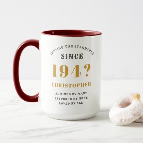 80th Birthday 1940s Best Dad Template Name Year Mug