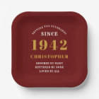 80th Birthday 1942 Red Gold Love Personalized