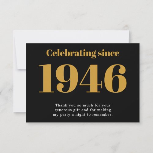 80th Birthday 1946 Retro Black And Gold