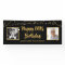 80th Birthday 2 Photo Black Gold Lights